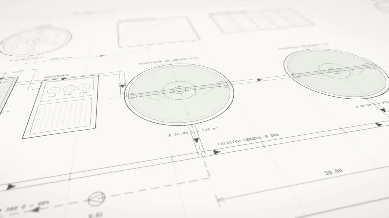 Plano de planta de tratamiento de RILES